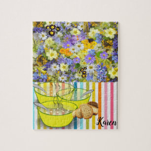 Floral Strip Soup Jigsaw Puzzle Daisy