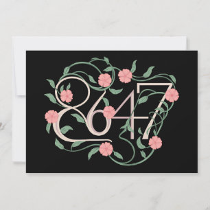 Floral Subtle Anti Trump 8647 86 47 Boho Einladung