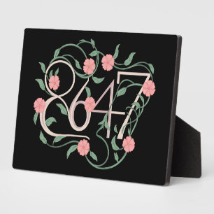 Floral Subtle Anti Trump 8647 86 47 Boho Fotoplatte