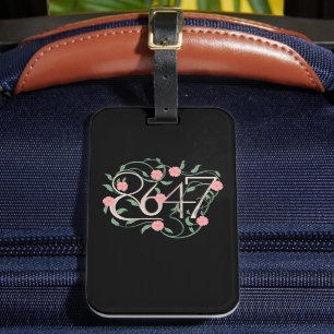 Floral Subtle Anti Trump 8647 86 47 Boho Gepäckanhänger
