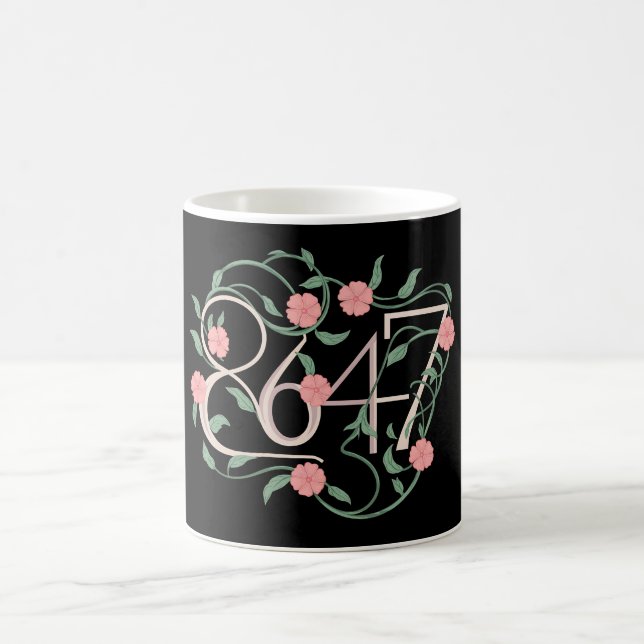 Floral Subtle Anti Trump 8647 86 47 Boho Kaffeetasse (Mittel)