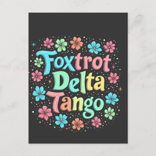 Floral Subtle Anti Trump 8647 Anti Maga Ankündigungspostkarte (Vorderseite)