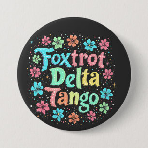 Floral Subtle Anti Trump 8647 Anti Maga Button