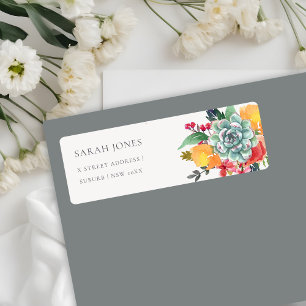 FLORAL SUCCULENT ANTLER BOHEMIAN ALLURE ADDRESS