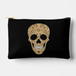 Floral Sugar Skull Dia de los Muertos Zubehörtasche