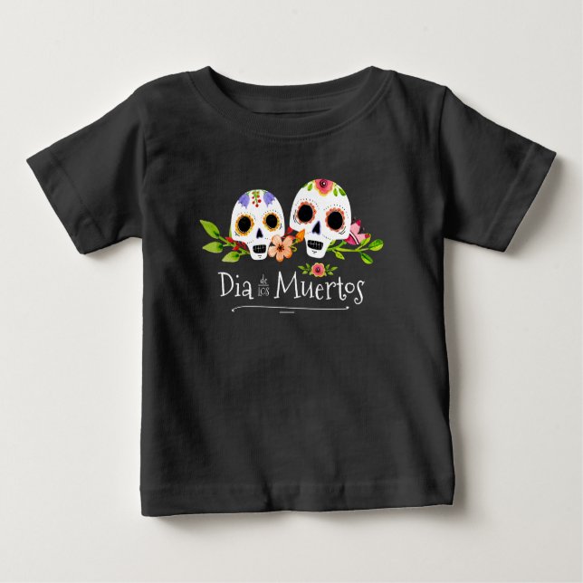 Floral Sugar Skulls Dia de Muertos | Shirt (Vorderseite)
