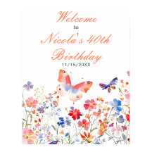 Floral Summer Butterfly Geburtstagsdusche