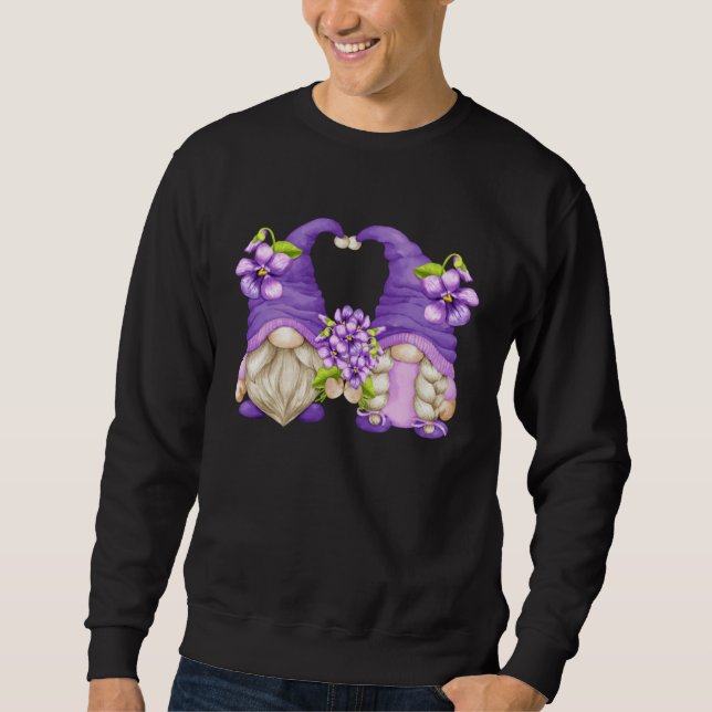 Floral Summer Graphic For Women Purple Awareness G Sweatshirt (Vorderseite)