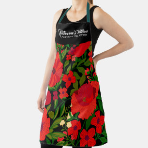 Floral Summer lemon citrus personalisierter Name Schürze