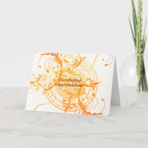 Floral Sun Pagan Wedding Gratulation Karte