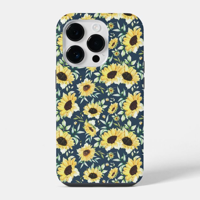 Floral sunflower case for iphone 14 pro hülle (Rückseite)