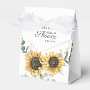 Floral Sunflower Eukalyptus Script-Brautparty Geschenkschachtel