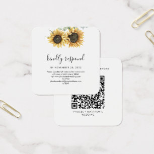 Floral Sunflower QR Code Hochzeitswebsite UAWG