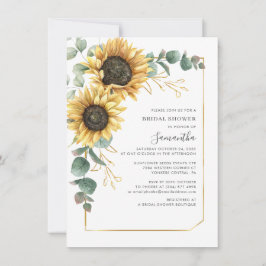 Floral Sunflower Script-Brautparty Einladung