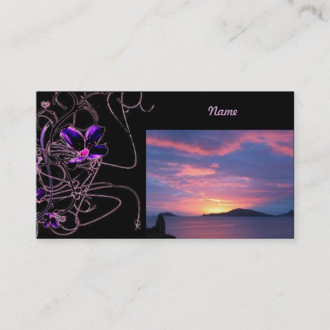 Floral Sunshine Business Card Visitenkarte (Vorderseite)