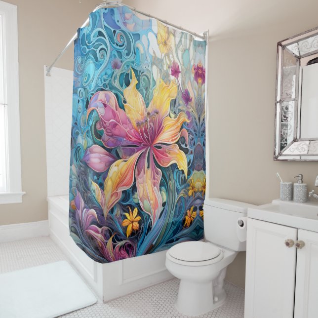 Floral Surreal Fantasia Duschvorhang (Beispiel)