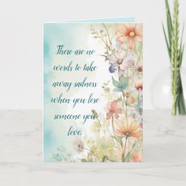 FLORAL SWEEP SYMPATHY CARD DANKESKARTE