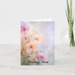 Floral Sympathie Karte Love You