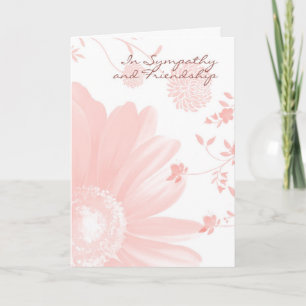 Floral Sympathy Card - In Sympathy And Friendship Karte