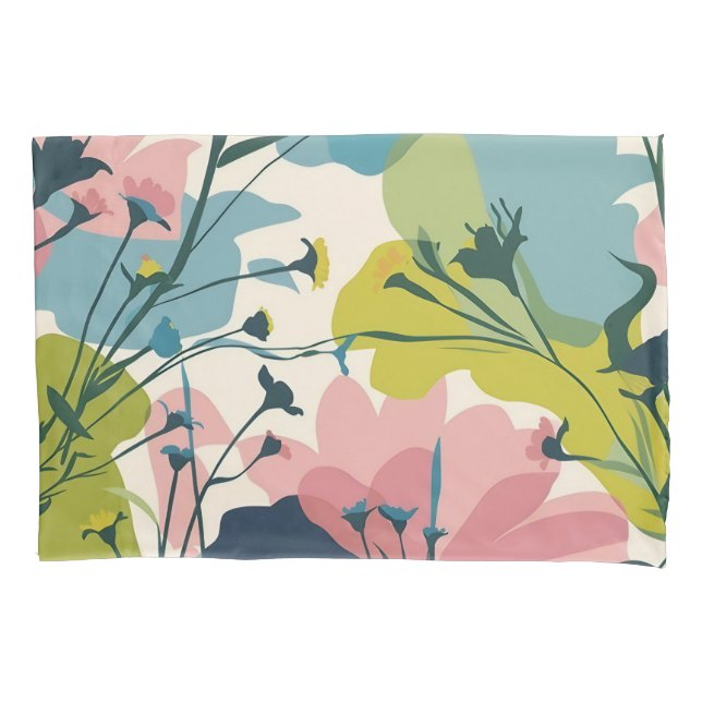 "Floral Symphony": Ein kinematisches Vector Patter Kissenbezug (Vorderseite)