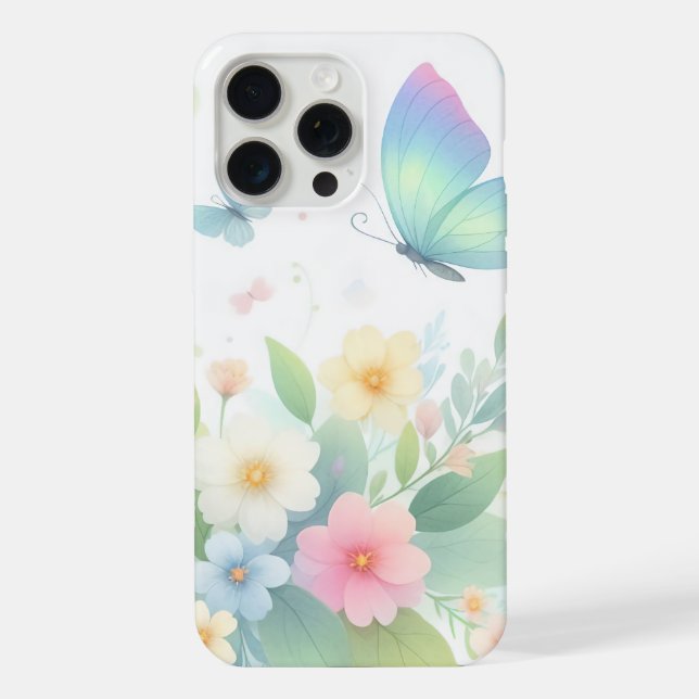 Floral Symphony 🌸 🦋 iPhone Hülle (Rückseite)