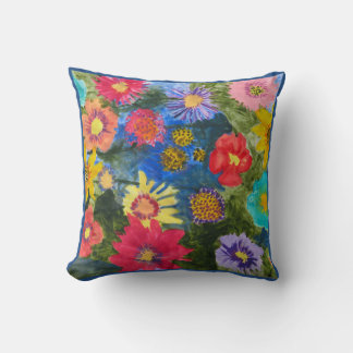 Floral Symphony of Color 16x16 Pillow Kissen