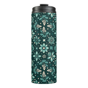 Floral Symphony Pattern Thermosbecher