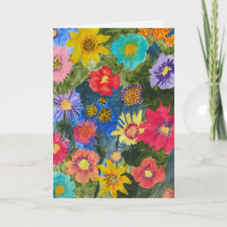 Floral Symphony - Uplifting Blank Greeting Card Karte