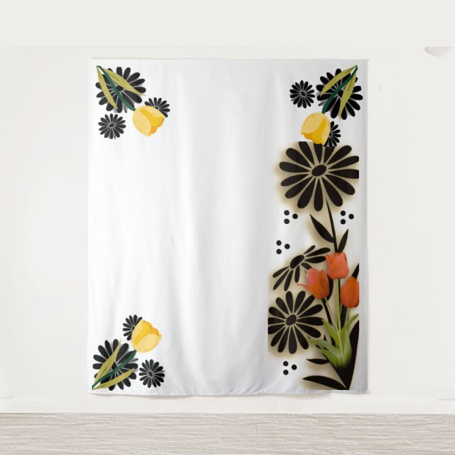 "Floral Symphony" Wandteppich (Vorderseite)