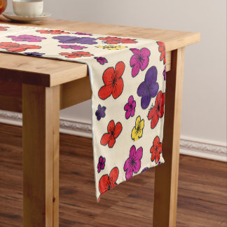 Floral table runner - lässiger schicker Speisesaal Kurzer Tischläufer