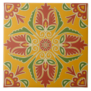 Floral Talavera Tile Fliese