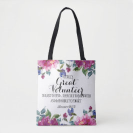 Floral Tasche Volunteer Vielen Dank Dankeschön Ges