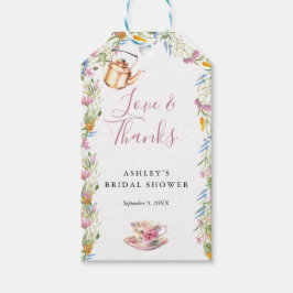 Floral Tea | Brautparty Vielen Dank Geschenkanhänger