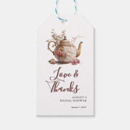 Floral Tea | Brautparty Vielen Dank Geschenkanhänger