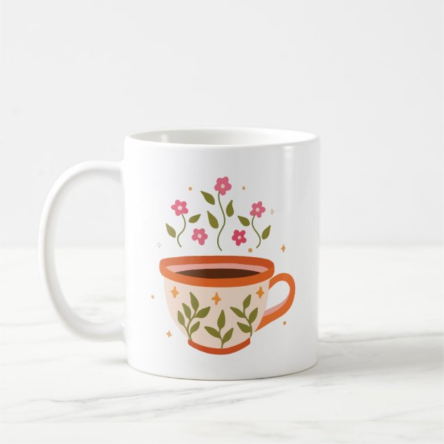 Floral tea cup kaffeetasse (Links)