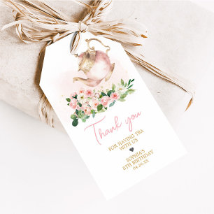 Floral Tea Garden Geburtstagsparty Begrüßungstags Geschenkanhänger
