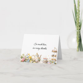 Floral Tea Party Bridal Shower Thank You Card Dankeskarte