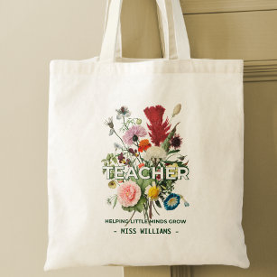 Floral Teacher Appreciation Tragetasche