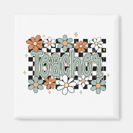 Floral Teacher Magnet