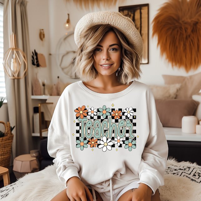 Floral Teacher Women's Sweatshirt (Floral Teacher sweatshirt)