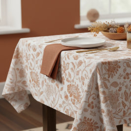 Floral Terracotta Toile Pattern Tischdecke