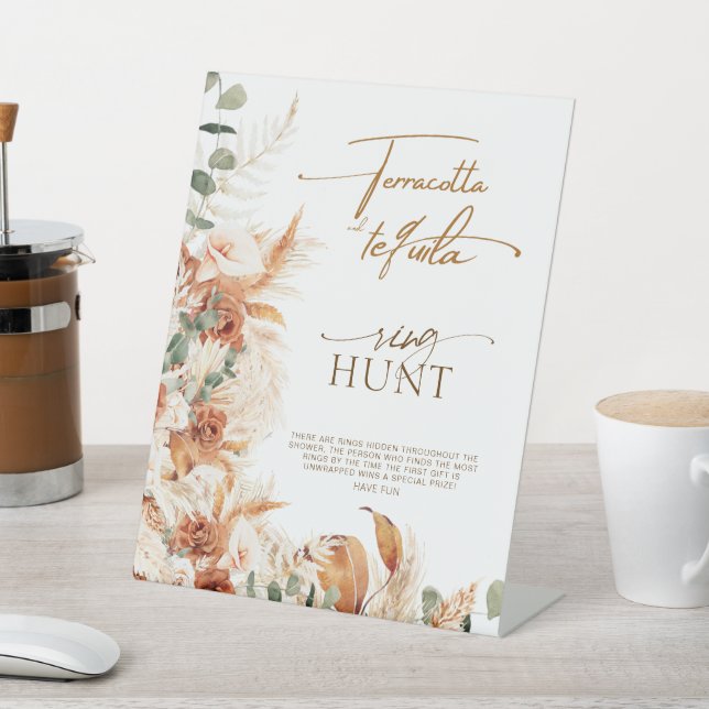 Floral Terracotta und Tequila Sockelschild (In SItu)