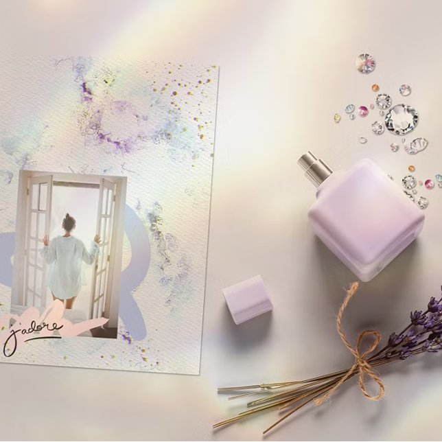 Floral Textured Paper Glitter Wedding Invitation Einladung (Von Creator hochgeladen)