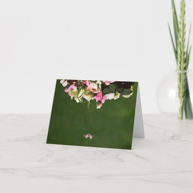 Floral Thank You Card with Editable Inside Message Dankeskarte (Vorderseite)