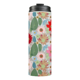 Floral Thermal Tumbler Design Thermosbecher