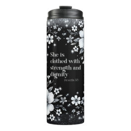 Floral Thermal Tumbler - Sprichwörter 31:25 für Fr Thermosbecher