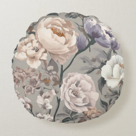 Floral Throw Pillow Rundes Kissen