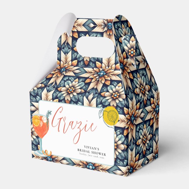 Floral Tile Juicy Orange Spritz Dusche Geschenkschachtel (Vorderseite)