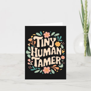 Floral Tiny Human Tamer Lehrer Life School Apple Karte