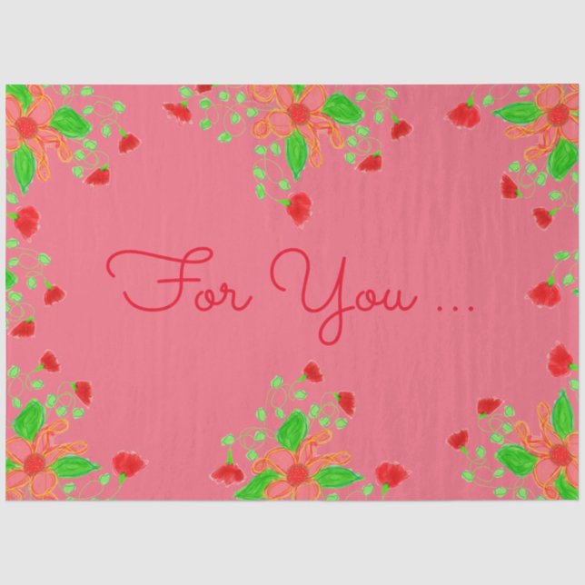 Floral Tissue Packaging Seidenpapier (Vorderseite)